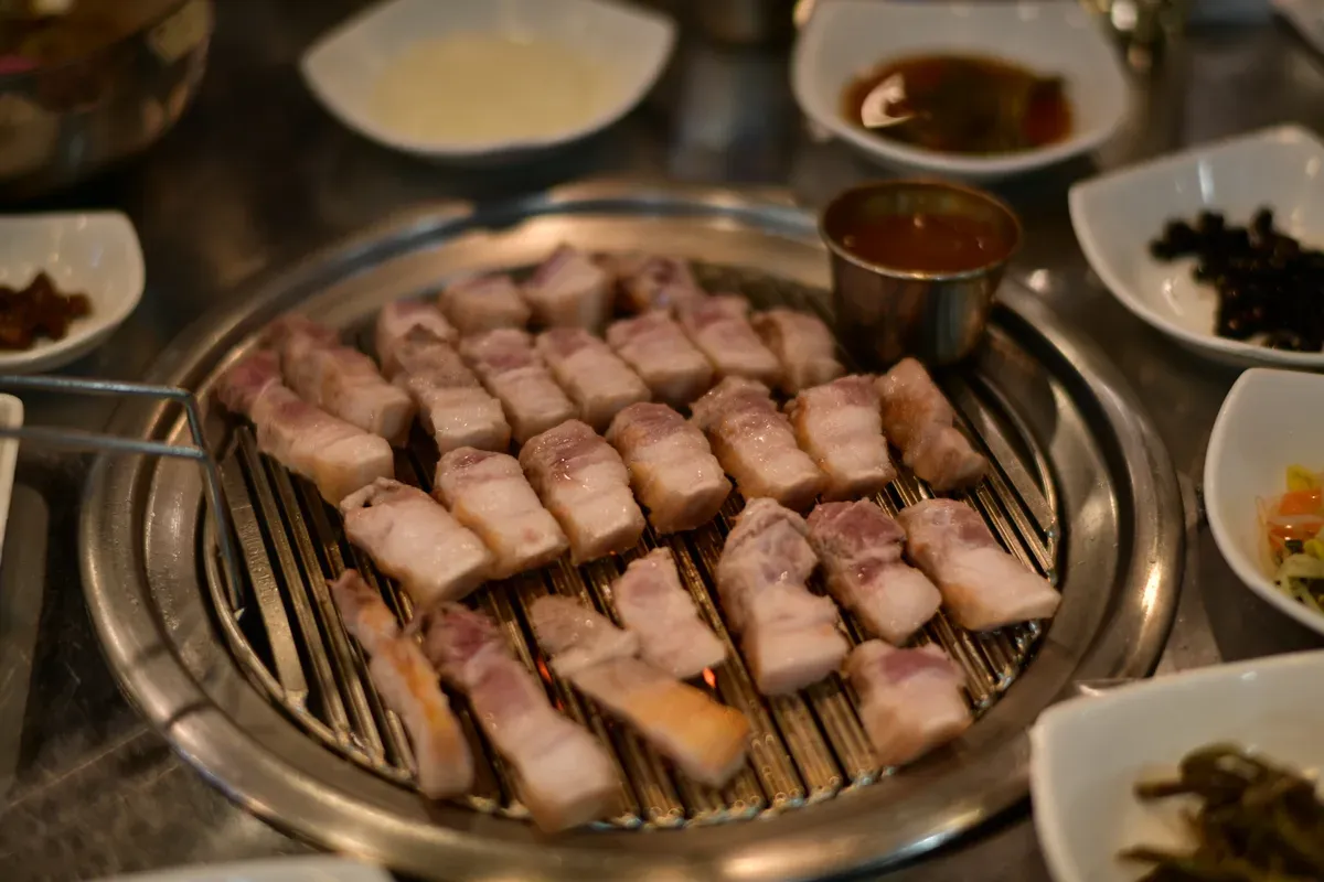 불판 가득