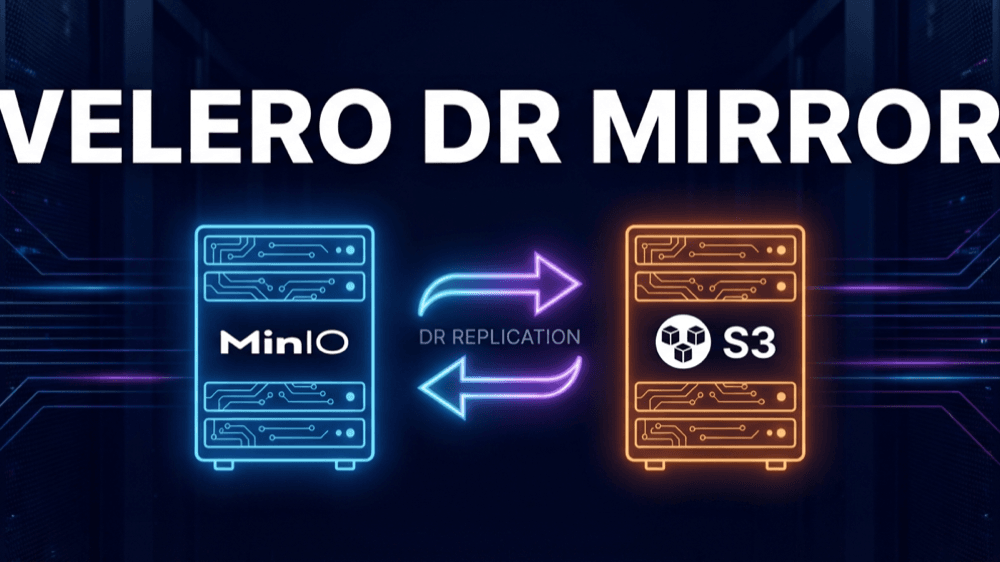 Velero 백업, 같은 클러스터에 저장하면 DR이 아니다