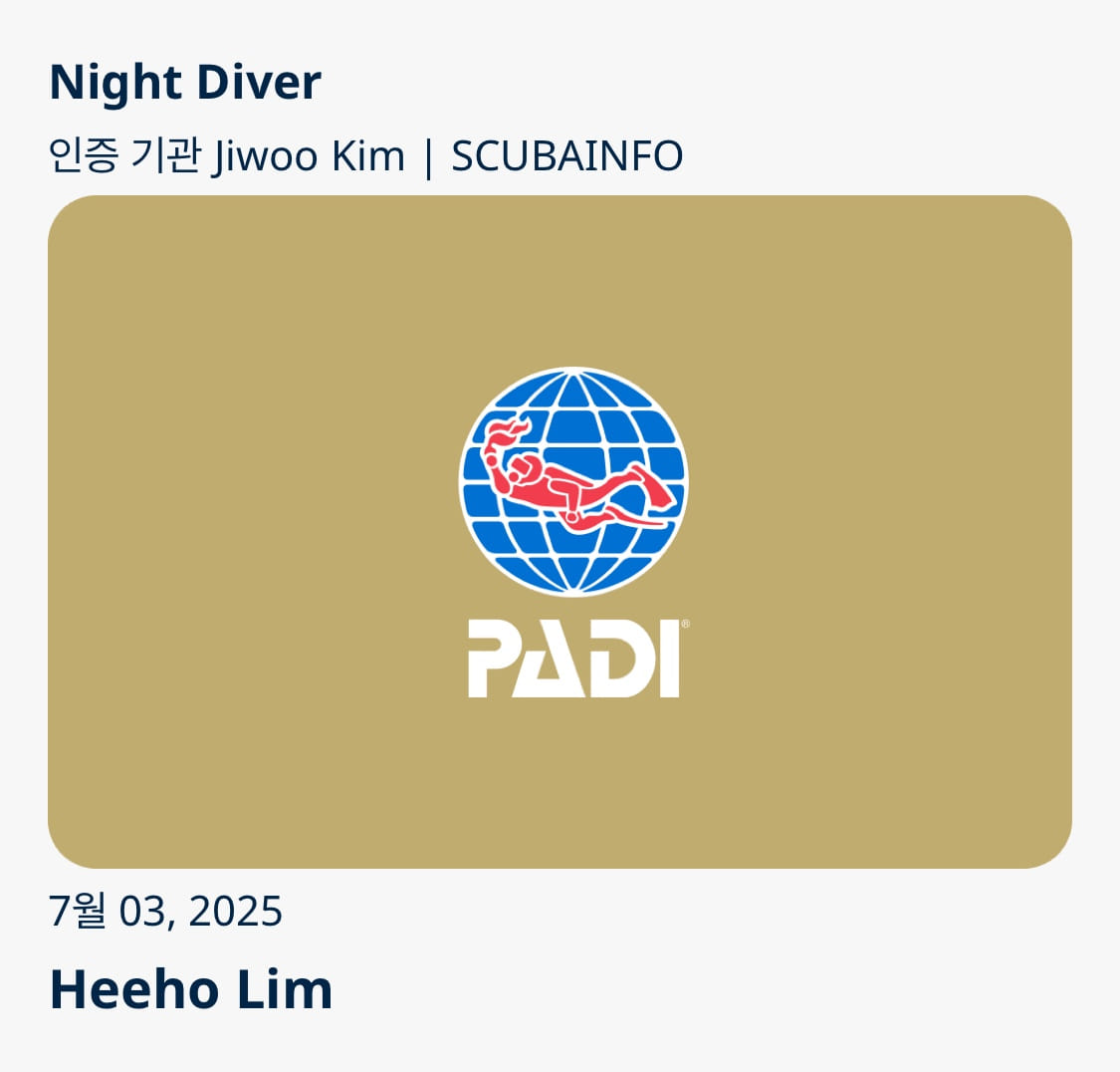 PADI Night Diver